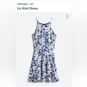 WORN ONCE, blue floral dress